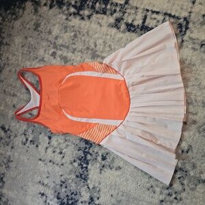 Nike pleated tennis dress orange size small